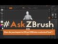 Askzbrush  how can you import a ztl or zpr into a selected tool