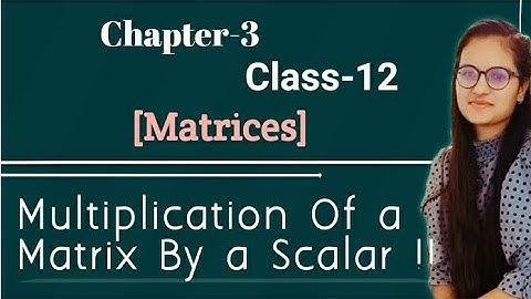 Multiplication of a matrix by a scalar || Chapter 3 ||Matrices ||Class - 12 ||Mathematics