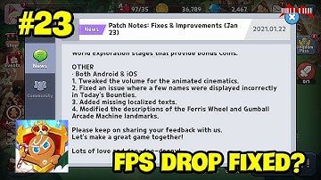 New Update! Patch Notes: Fixes & Improvements - Will The FPS Drop Fixed? - Cookie Run: Kingdom #23