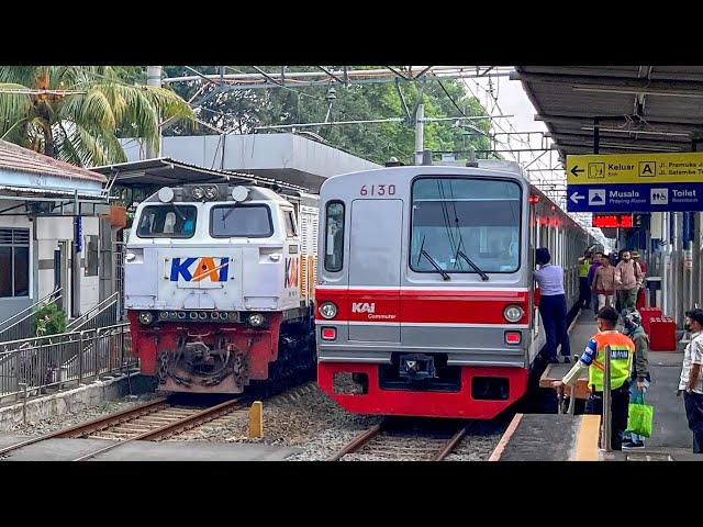 Kompilasi KRL Commuter Line dan Lokomotif di Kramat! JR 205 Musashino, TM 6000, CC 201, CC 206! class=