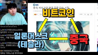 일론 머스크와 중국 손잡고 비트코인을 폭락시키다?