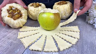 Dessert in just 5 minutes! Just puff pastry and 4 apples.
