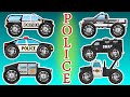 Police Vehicles | Monster truck | Learn Vehicles