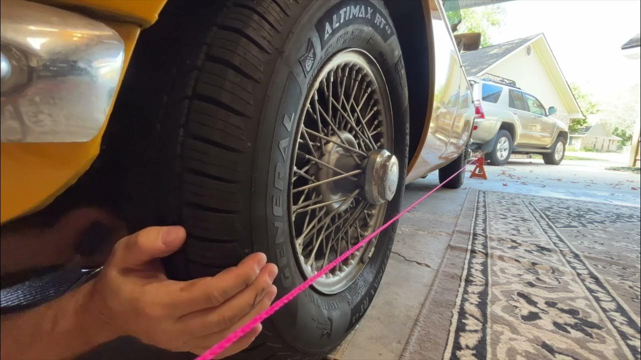 1973 MGB GT DIY Home Front End Alignment YouTube