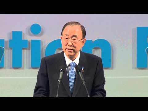 UN Secretary General Ban Ki-moon speaks at the World Education Forum 2015, Incheon, Korea