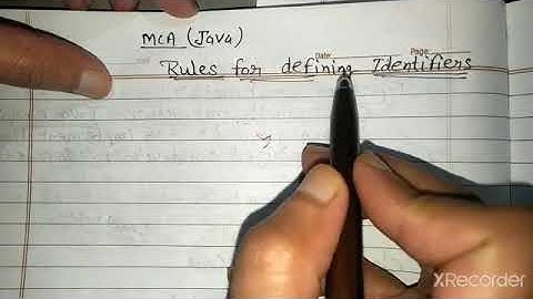 Rules for defining Identifiers in Java in hindi