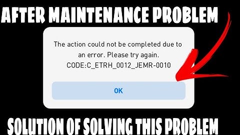 AFTER MAINTENANCE PROBLEM || the action could not be completed problem || SOLUTION VIDEO #pes2021