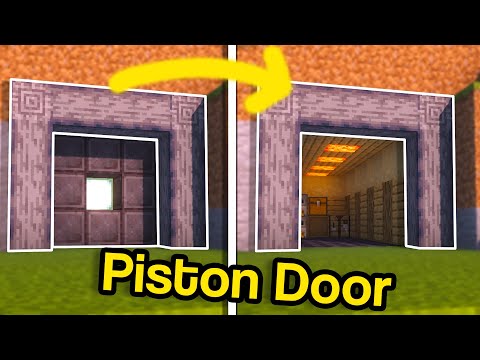 Minecraft How to Make a Spiral 3x3 Piston Door (Vault)