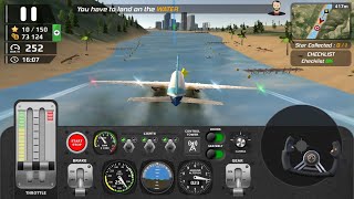 Airplane Flight Pilot Sim || mission #5 emergency Landing. Landing gear failure😱