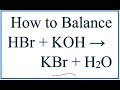 Balancing Chemical Reactions Concepts