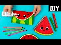 DIY Melancia 🍉 Ideias Kawaii 💕 Case Celular, Porta Óculos, Caderno e Porta Lápis