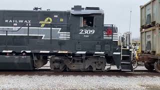 Finger Lakes Railway 2309 GE B23-7 passing Manchester NY