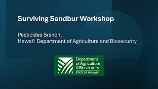 Surviving the Sandbur: Invasive Weed Management Workshop