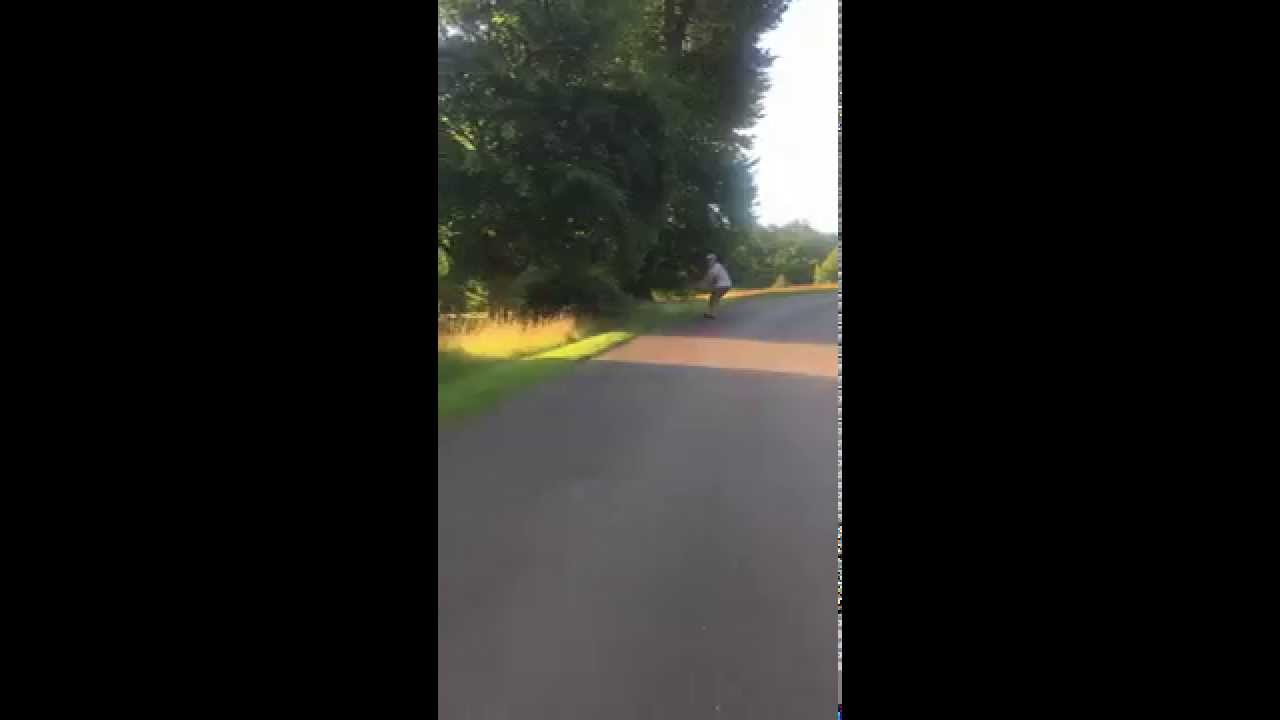 Off road downhill longboard crash (original)