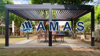 AMAS factory custom aluminum pergola white retractable aluminum pergola for car