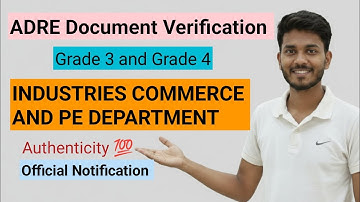 ADRE 2.0 Documents Verification// INDUSTRIES COMMERCE AND PE DEPARTMENT // Grade 3 and Grade 4 //