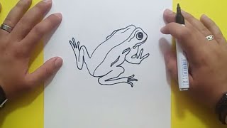 Como dibujar una rana paso a paso 7 | How to draw a frog 7