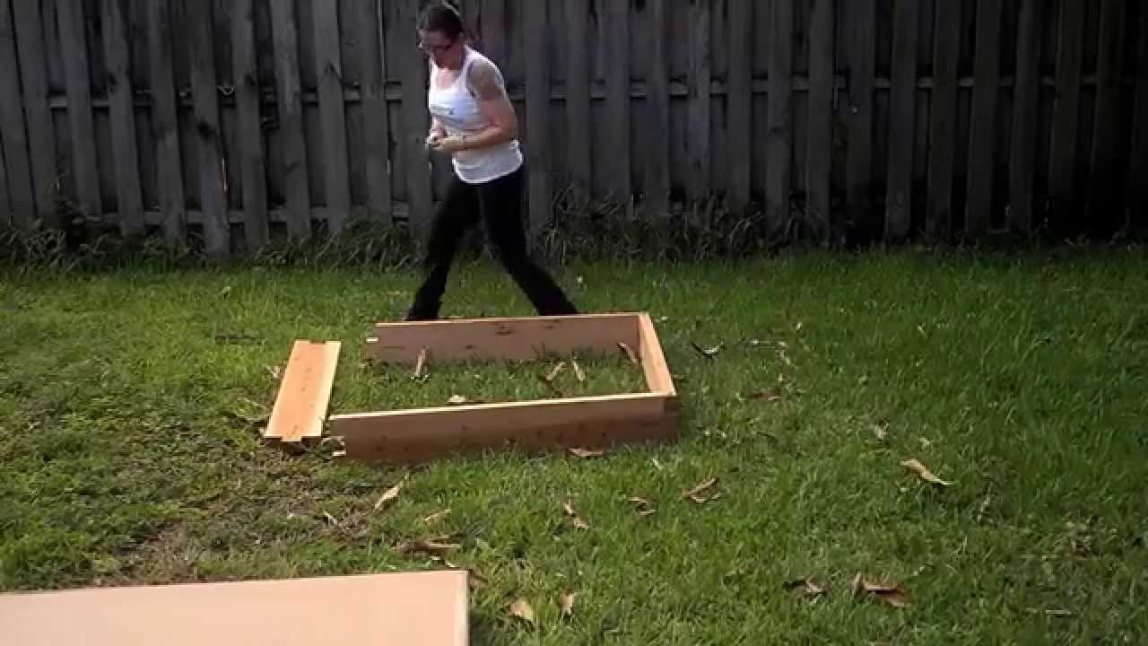 Mary's Heirloom Seeds building a raised-bed garden