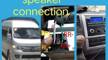 rear speaker connection ng Foton transvan,