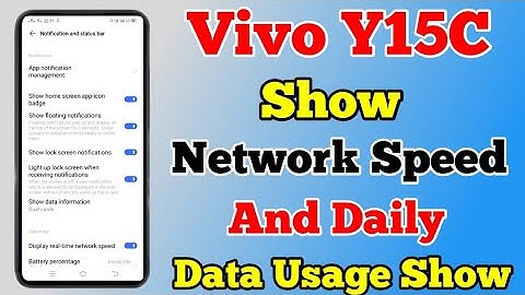 How To Show Network Speed On Vivo Y15c || Vivo Y15c Daily Data Usage Show Setting || Tech Akhilesh
