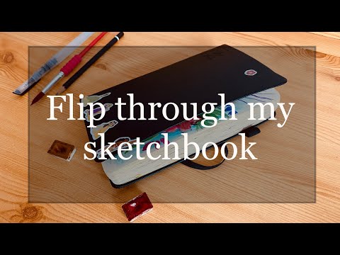 Flip through my purple Art Creation sketchbook 