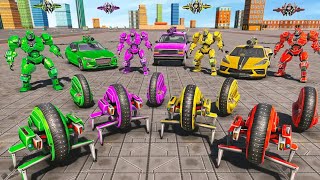 Robot Merah Berubah Jadi Mobil Balap | Spider Wheel Robot Transform - Car Games #Part2 screenshot 2