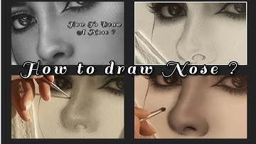 How to draw a NOSE  🌸 nose drawing time lapse 🪄 Speed Drawing