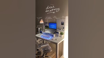 an older version of my work station 💻 #desksetup #setup #wfh #aesthetic #interiordesign #roomdecor