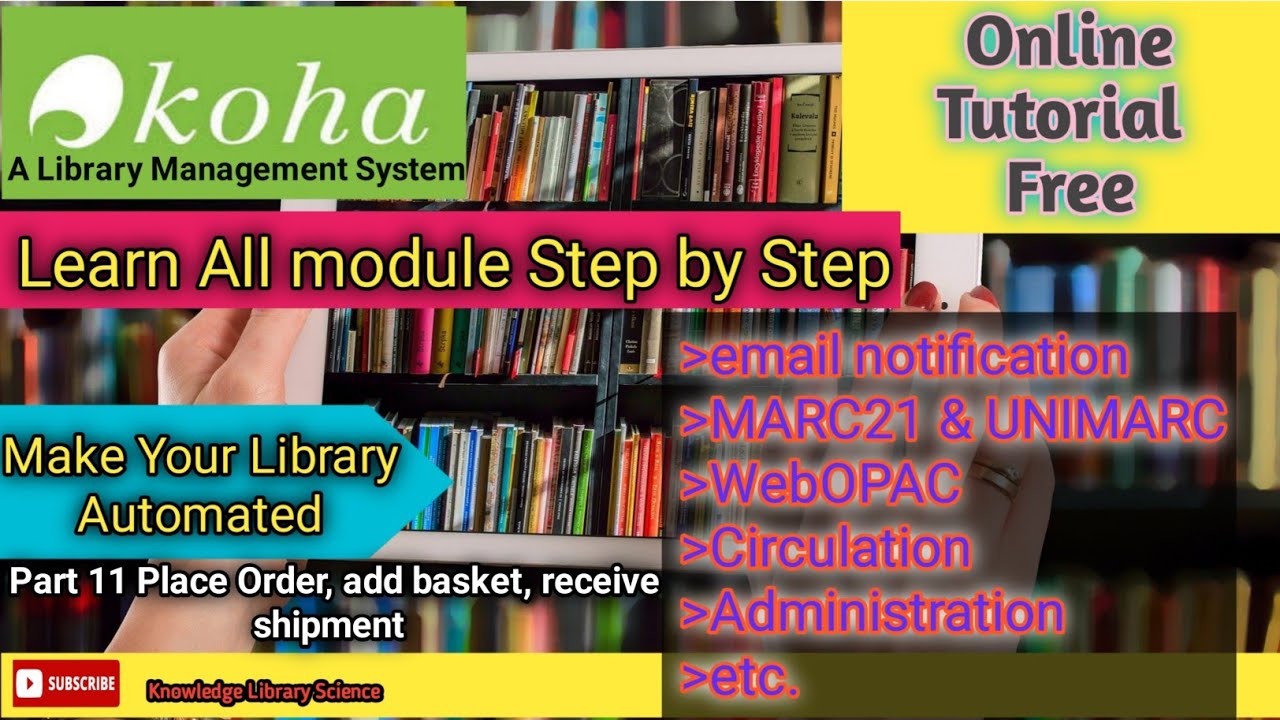 part 11 how to Add basket, place order and receive Shipment title library automation software
