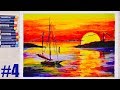 Морской Пейзаж Масляной Пастелью  / Simple Seascape With Oil Pastels