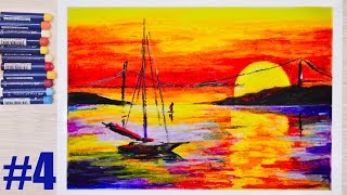 Морской Пейзаж Масляной Пастелью / Simple Seascape With Oil Pastels Морской Пейзаж Масляной Пастелью / Simple Seascape With Oil Pastels