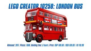 LEGO Creator 10258: London Bus In-depth Review Speed Build [4K] - YouTube