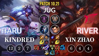 HLE Haru Kindred vs TLN River Xin Zhao Jungle - KR Patch 10.21