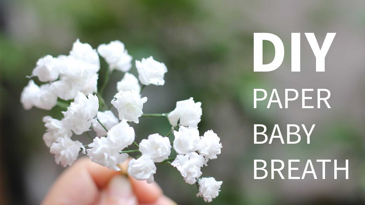DIY paper baby breath flower from facial tissue paper, SUPER