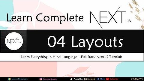 #4 layout in next js | Setup Layout In Next JS | Learn Nextjs Basic to Advanced(Hindi/Urdu)