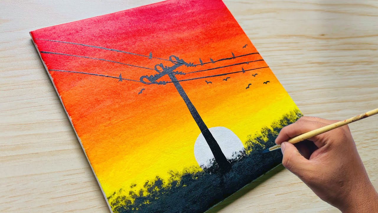 Easy Sunset Painting Acrylic Painting For Beginners Easy Painting easy-sunset-painting-acrylic-painting-for-beginners-easy-painting