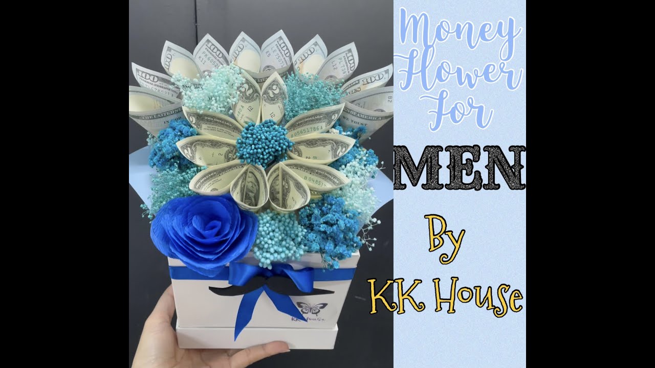 How to make a Money Flower for Men by @KKHousemoneybouquet 