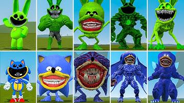 EVOLUTION OF ALL SONIC TAPES FAMILY VS ALL POPPY PLAYTIME 4 GODZILLA RABBIT ? In Garry