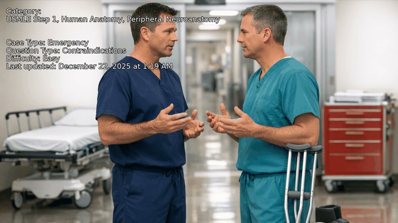 Peripheral Neuroanatomy, Human Anatomy, USMLE Step 1 - Full Vignette with Extended Explanations
