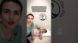 Stretch 5 Sleeper Stretch For Shoulder Mobility. Breast Cancer Rehab.