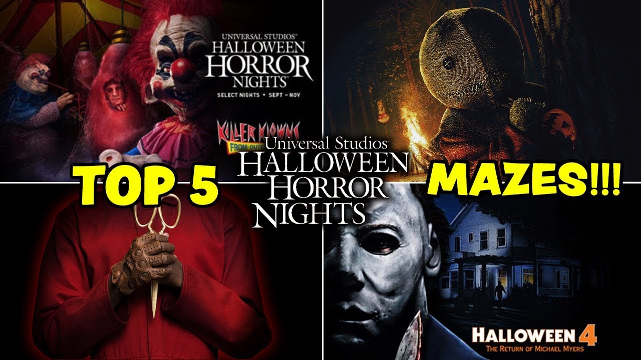 TOP 5 HALLOWEEN HORROR NIGHTS MAZES!!! YouTube