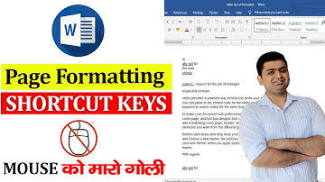 🤔 PAGE FORMATTING IN MS WORD USING SHORTCUT KEY ~ Creative Learning By Ritesh
