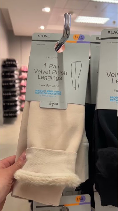 Primark Velvet Plush Leggings in Light Green 