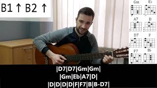 Video thumbnail of "Semir Cerić Koke - Kafanica laganica | Lekcija za gitaru (Ritam i Akordi) | Plaćena lekcija"