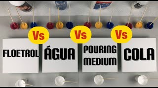 : ACR'ILICO DERRAMADO - Teste Misturando Acr'ilico com 'Agua VS Cola VS Floetrol VS Medium Fluidificador!