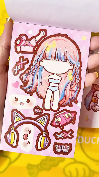 ✨ASMR Costume Changer Stickers😍 #sticker #asmr #dress #dressup #diy #toys #relaxing #aesthetic