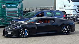 €16.7M Bugatti La Voiture Noire DRIVEN FAST  Launch Control, Revs, Drag Race!