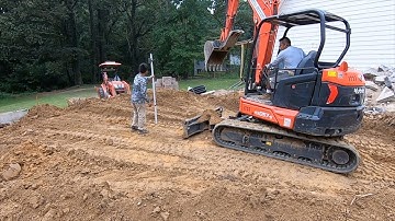 Inground Pool and retaining wall install partial DIY - KOL 218 #pool #diy