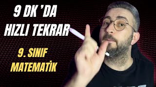 9. Sınıf Matematik 1.Yazılı 9 Dkda Hızlı Tekrar Resimi