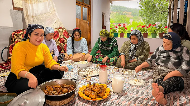 Nomadic Life in Northern Iran | Traditional Butter Making in Goat Skin, Orange Chicken Stew